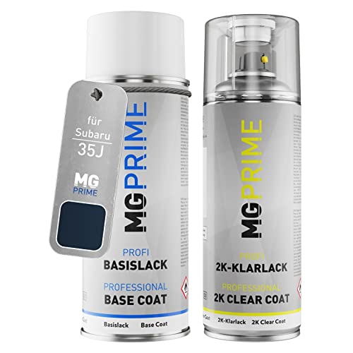 MG PRIME Autolack 2K Spraydosen Set für Subaru 35J Regal Blue Pearl/Dunkelblau Basislack 2 Komponenten Klarlack Sprühdose MG PRIME Autolack 2K Spraydosen Set für Subaru 35J Regal Blue Pearl/Dunkelblau Basislack 2 Komponenten Klarlack Sprühdose von MG PRIME