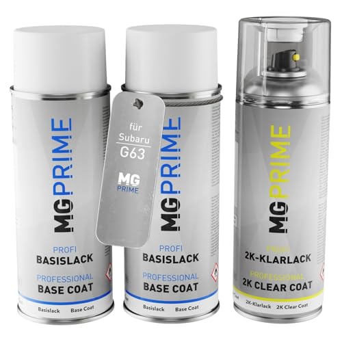 MG PRIME Autolack 2K Spraydosen Set für Subaru G63 Forest Khaki Metallic Grundlack Basislack 2 Komponenten Klarlack Sprühdose MG PRIME Autolack 2K Spraydosen Set für Subaru G63 Forest Khaki Metallic Grundlack Basislack 2 Komponenten Klarlack Sprühdose von MG PRIME