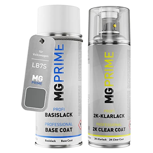 MG PRIME Autolack 2K Spraydosen Set für Volkswagen VW LB7S / B7S / K2 Pyrit Silver Metallic/Pyritsilber Metallic Basislack 2 Komponenten Klarlack Sprühdose MG PRIME Autolack 2K Spraydosen Set für Volkswagen VW LB7S / B7S / K2 Pyrit Silver Metallic/Pyritsilber Metallic Basislack 2 Komponenten Klarlack Sprühdose von MG PRIME