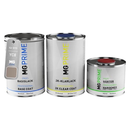 MG PRIME Autolack Dose Set für BYD YC8 Bei Li Ni Mi Metallic Basislack 2K Klarlack Härter spritzfertig 2,5L MG PRIME Autolack Dose Set für BYD YC8 Bei Li Ni Mi Metallic Basislack 2K Klarlack Härter spritzfertig 2,5L von MG PRIME