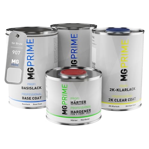 MG PRIME Autolack Dose Set für Brute 907 Whistler White Grundlack Basislack 2K Klarlack Härter spritzfertig 3,5L MG PRIME Autolack Dose Set für Brute 907 Whistler White Grundlack Basislack 2K Klarlack Härter spritzfertig 3,5L von MG PRIME