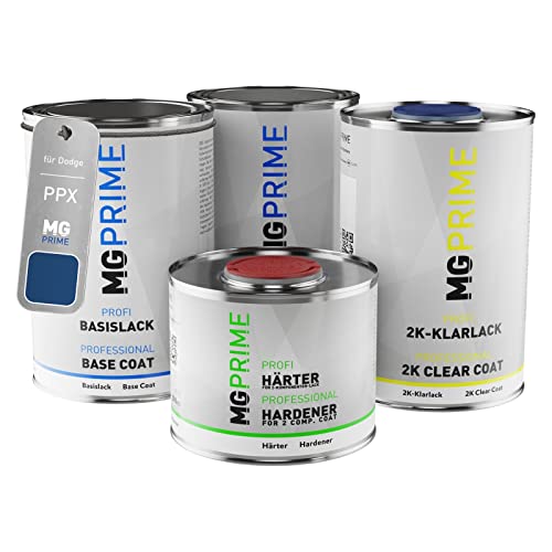 MG PRIME Autolack Dose Set für Dodge PPX Patriot Blue Pearl II Grundlack Basislack 2K Klarlack Härter spritzfertig 3,5L MG PRIME Autolack Dose Set für Dodge PPX Patriot Blue Pearl II Grundlack Basislack 2K Klarlack Härter spritzfertig 3,5L von MG PRIME