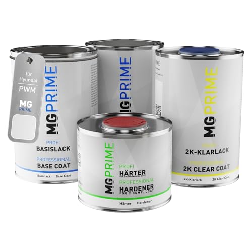 MG PRIME Autolack Dose Set für Hyundai PWM PWM Bai Se Pearl Mat Grundlack Basislack 2K Klarlack Härter spritzfertig 3,5L MG PRIME Autolack Dose Set für Hyundai PWM PWM Bai Se Pearl Mat Grundlack Basislack 2K Klarlack Härter spritzfertig 3,5L von MG PRIME