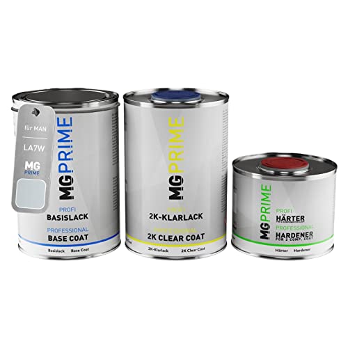 MG PRIME Autolack Dose Set für MAN LA7W Reflexsilber Metallic Basislack 2K Klarlack Härter spritzfertig 2,5L MG PRIME Autolack Dose Set für MAN LA7W Reflexsilber Metallic Basislack 2K Klarlack Härter spritzfertig 2,5L von MG PRIME