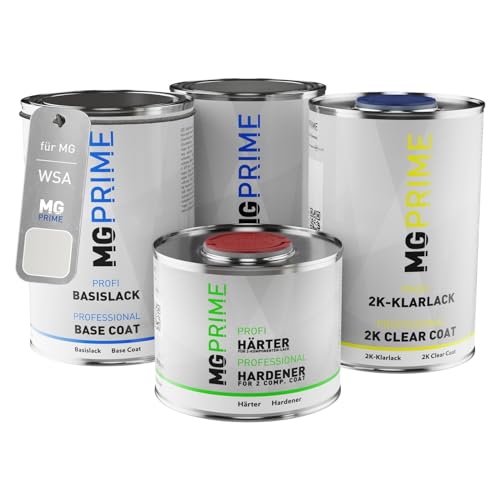 MG PRIME Autolack Dose Set für MG WSA Youya White Solid Grundlack Basislack 2K Klarlack Härter spritzfertig 3,5L MG PRIME Autolack Dose Set für MG WSA Youya White Solid Grundlack Basislack 2K Klarlack Härter spritzfertig 3,5L von MG PRIME