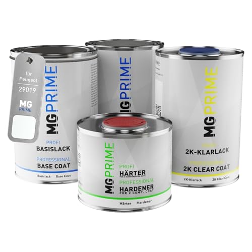 MG PRIME Autolack Dose Set für Peugeot 29019 Blanc Grundlack Basislack 2K Klarlack Härter spritzfertig 3,5L MG PRIME Autolack Dose Set für Peugeot 29019 Blanc Grundlack Basislack 2K Klarlack Härter spritzfertig 3,5L von MG PRIME