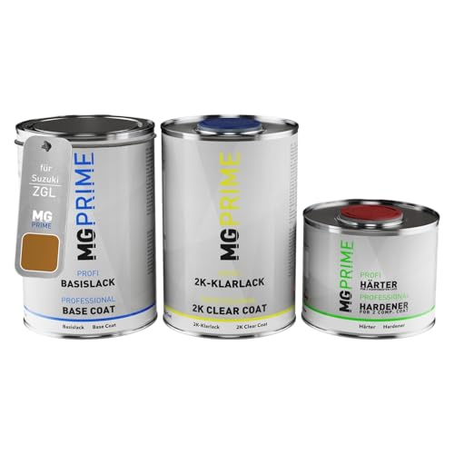MG PRIME Autolack Dose Set für Suzuki ZGL Venus Gold Metallic Basislack 2K Klarlack Härter spritzfertig 2,5L MG PRIME Autolack Dose Set für Suzuki ZGL Venus Gold Metallic Basislack 2K Klarlack Härter spritzfertig 2,5L von MG PRIME