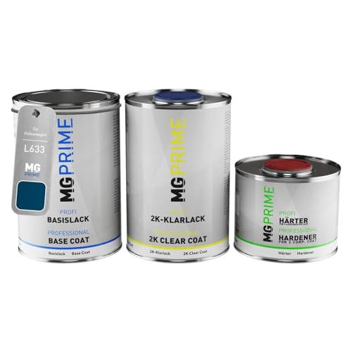 MG PRIME Autolack Dose Set für Volkswagen VW L633 / 633 Utramarinblau/Blau Basislack 2K Klarlack Härter spritzfertig 2,5L MG PRIME Autolack Dose Set für Volkswagen VW L633 / 633 Utramarinblau/Blau Basislack 2K Klarlack Härter spritzfertig 2,5L von MG PRIME