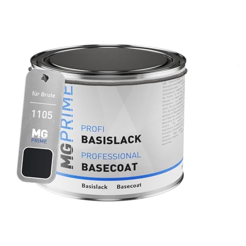 MG PRIME Autolack Dose spritzfertig für Brute 1105 Raven Black Metallic Basislack 0,5 Liter 500ml von MG PRIME