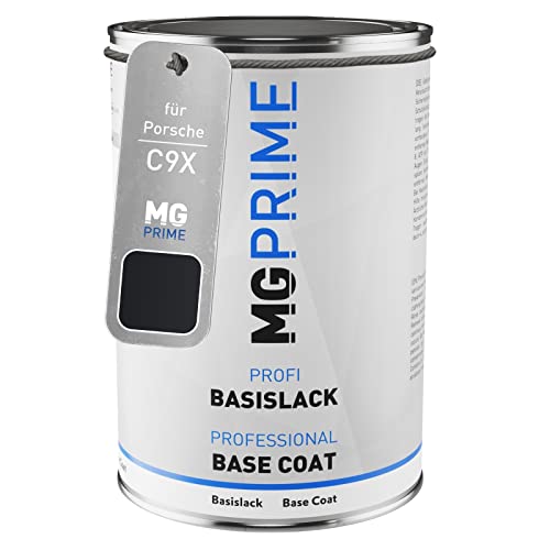 MG PRIME Autolack Dose spritzfertig für Porsche C9X / 2T Deep Black Perleffekt/Tiefschwarz Metallic Basislack 1,0 Liter 1000ml von MG PRIME