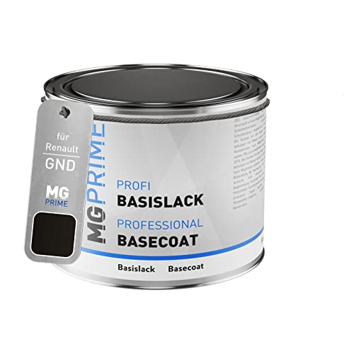 MG PRIME Autolack Dose spritzfertig für Renault GND Noir Metallic/Diamant-Schwarz Metallic Basislack 0,5 Liter 500ml von MG PRIME