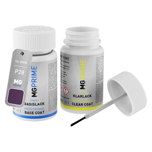 MG PRIME Autolack Lackstift Set für BMW P28 Twilight Purple Metallic Basislack Klarlack je 50ml MG PRIME Autolack Lackstift Set für BMW P28 Twilight Purple Metallic Basislack Klarlack je 50ml von MG PRIME