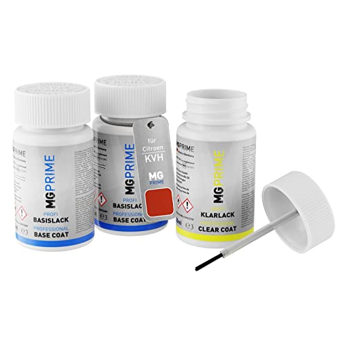 MG PRIME Autolack Lackstift Set für Citroen KVH Orange Fizz Metallic/Power-Orange Pearl Grundlack Basislack Klarlack je 50ml MG PRIME Autolack Lackstift Set für Citroen KVH Orange Fizz Metallic/Power-Orange Pearl Grundlack Basislack Klarlack je 50ml von MG PRIME