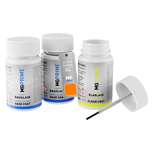 MG PRIME Autolack Lackstift Set für Ford America NL/JESGWHA Orange Fury Pearl Grundlack Basislack Klarlack je 50ml MG PRIME Autolack Lackstift Set für Ford America NL/JESGWHA Orange Fury Pearl Grundlack Basislack Klarlack je 50ml von MG PRIME