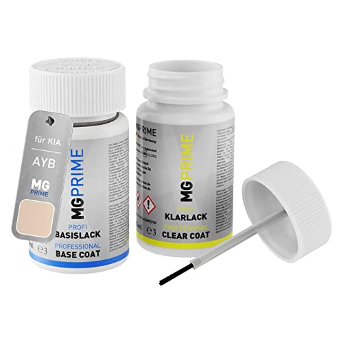 MG PRIME Autolack Lackstift Set für KIA AYB New Vanilla Shake Metallic/Frenzy White Metallic Basislack Klarlack je 50ml MG PRIME Autolack Lackstift Set für KIA AYB New Vanilla Shake Metallic/Frenzy White Metallic Basislack Klarlack je 50ml von MG PRIME