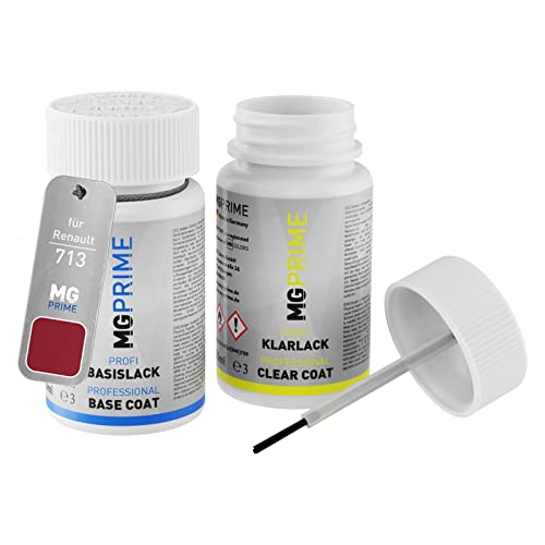 MG PRIME Autolack Lackstift Set für Renault 713 Rouge Cerise Metallic/Kirschrot Metallic Basislack Klarlack je 50ml MG PRIME Autolack Lackstift Set für Renault 713 Rouge Cerise Metallic/Kirschrot Metallic Basislack Klarlack je 50ml von MG PRIME