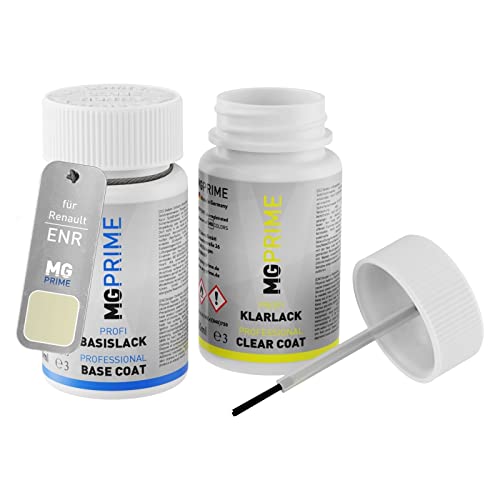 MG PRIME Autolack Lackstift Set für Renault ENR Jaune Vanille/Orchideen Weiss Basislack Klarlack je 50ml MG PRIME Autolack Lackstift Set für Renault ENR Jaune Vanille/Orchideen Weiss Basislack Klarlack je 50ml von MG PRIME