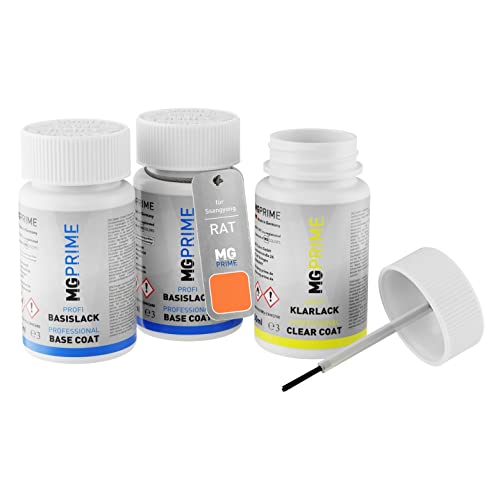 MG PRIME Autolack Lackstift Set für Ssangyong RAT Orange Pop Pearl Metallic Grundlack Basislack Klarlack je 50ml MG PRIME Autolack Lackstift Set für Ssangyong RAT Orange Pop Pearl Metallic Grundlack Basislack Klarlack je 50ml von MG PRIME
