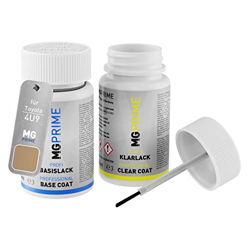 MG PRIME Autolack Lackstift Set für Toyota 4U9 Ginger Beige Metallic/Beige Gingembre Metallic Basislack Klarlack je 50ml MG PRIME Autolack Lackstift Set für Toyota 4U9 Ginger Beige Metallic/Beige Gingembre Metallic Basislack Klarlack je 50ml von MG PRIME