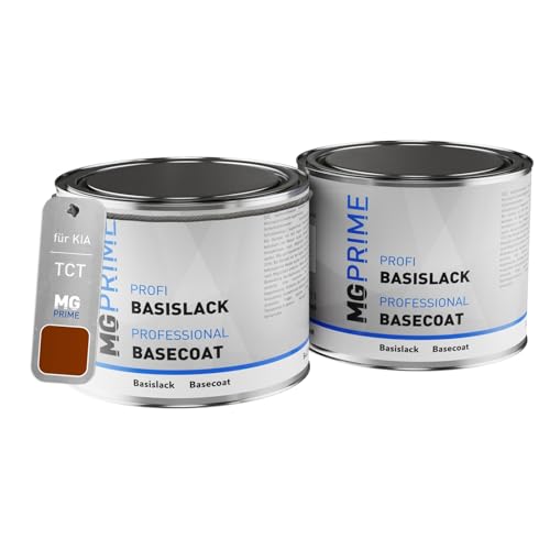 MG PRIME Autolack Set Dose spritzfertig für KIA TCT Terracotta Grundlack + Basislack 1,0 Liter 1000ml von MG PRIME