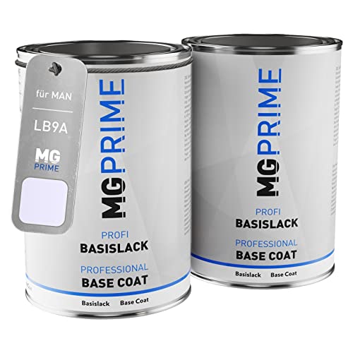 MG PRIME Autolack Set Dose spritzfertig für MAN LB9A Candy Weiss Grundlack + Basislack 2,0 Liter 2000ml von MG PRIME