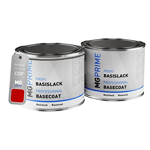 MG PRIME Autolack Set Dose spritzfertig für Rover COF / BLVC818 Flame Red Grundlack + Basislack 1,0 Liter 1000ml von MG PRIME