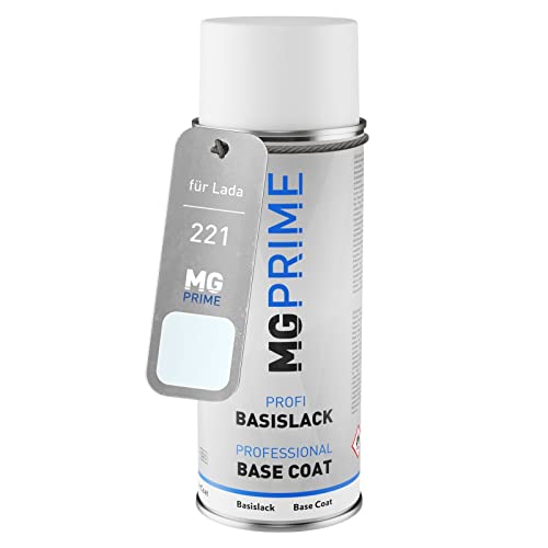 MG PRIME Autolack Spraydose für Lada 221 White/Gletscher Basislack Sprühdose 400ml von MG PRIME