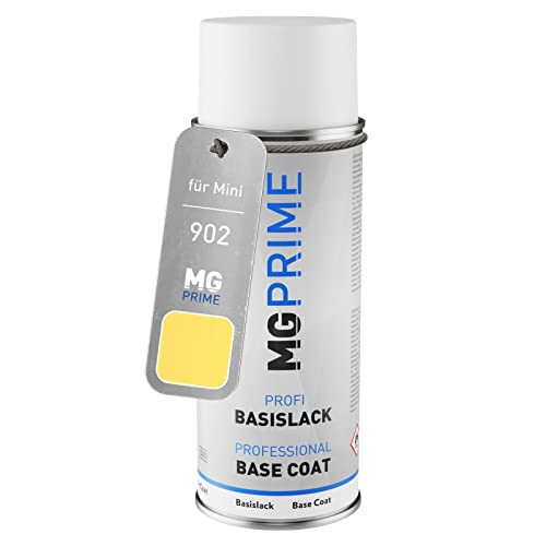 MG PRIME Autolack Spraydose für Mini 902 Liquid Yellow Basislack Sprühdose 400ml von MG PRIME