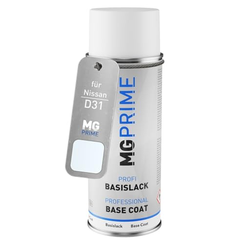 MG PRIME Autolack Spraydose für Nissan D31 Casablanca White Basislack Sprühdose 400ml von MG PRIME