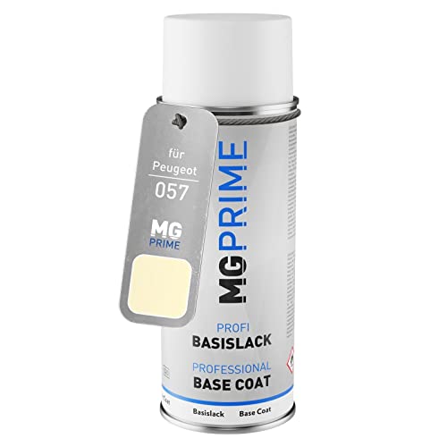 MG PRIME Autolack Spraydose für Peugeot 057 Blanc Basislack Sprühdose 400ml von MG PRIME