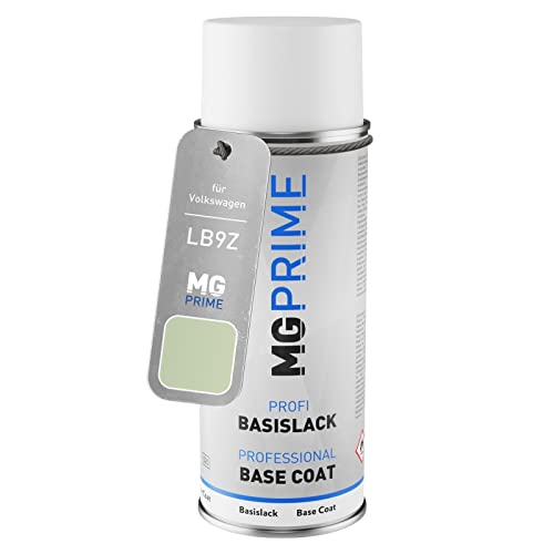 MG PRIME Autolack Spraydose für Volkswagen VW LB9Z / B9Z / K8 White Silver Metallic/Edelweiss Basislack Sprühdose 400ml von MG PRIME
