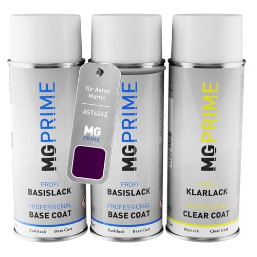 MG PRIME Autolack Sprühdosen Set für Aston Martin AST6262 Storm Purple Grundlack Basislack Klarlack Spraydose 400ml MG PRIME Autolack Sprühdosen Set für Aston Martin AST6262 Storm Purple Grundlack Basislack Klarlack Spraydose 400ml von MG PRIME