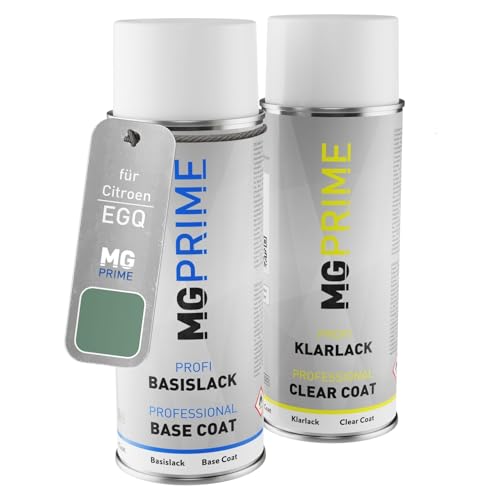MG PRIME Autolack Sprühdosen Set für Citroen EGQ Khaki Green Basislack Klarlack Spraydose 400ml MG PRIME Autolack Sprühdosen Set für Citroen EGQ Khaki Green Basislack Klarlack Spraydose 400ml von MG PRIME