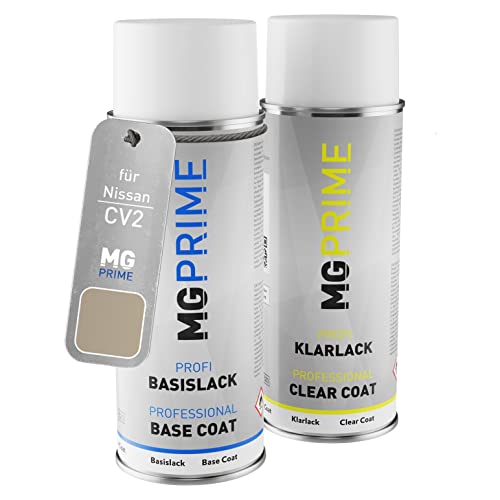 MG PRIME Autolack Sprühdosen Set für Nissan CV2 Beige Metallic/Iced Cappuccino Metallic Basislack Klarlack Spraydose 400ml MG PRIME Autolack Sprühdosen Set für Nissan CV2 Beige Metallic/Iced Cappuccino Metallic Basislack Klarlack Spraydose 400ml von MG PRIME
