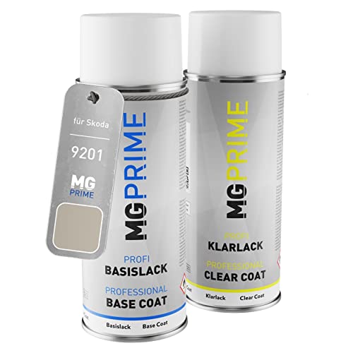 MG PRIME Autolack Sprühdosen Set für Skoda 9201 / Q2 Sahara Beige Metallic Basislack Klarlack Spraydose 400ml MG PRIME Autolack Sprühdosen Set für Skoda 9201 / Q2 Sahara Beige Metallic Basislack Klarlack Spraydose 400ml von MG PRIME