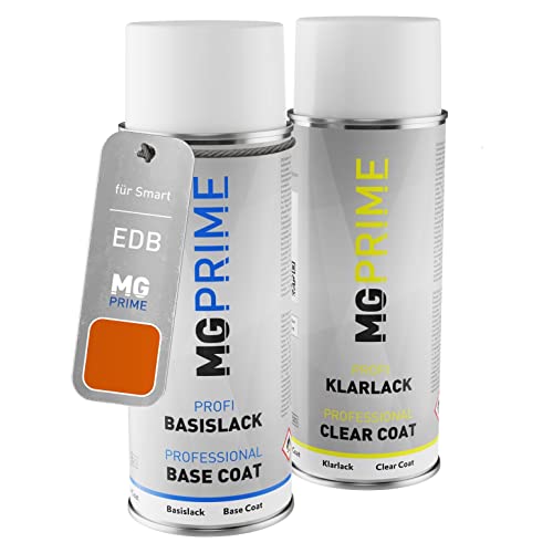 MG PRIME Autolack Sprühdosen Set für Smart EDB / 2640 Lava Orange Metallic Basislack Klarlack Spraydose 400ml MG PRIME Autolack Sprühdosen Set für Smart EDB / 2640 Lava Orange Metallic Basislack Klarlack Spraydose 400ml von MG PRIME