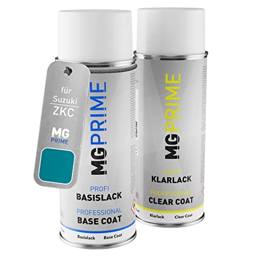 MG PRIME Autolack Sprühdosen Set für Suzuki ZKC Splash Turquoise Metallic/Lagoon Turquoise Metallic Basislack Klarlack Spraydose 400ml MG PRIME Autolack Sprühdosen Set für Suzuki ZKC Splash Turquoise Metallic/Lagoon Turquoise Metallic Basislack Klarlack Spraydose 400ml von MG PRIME
