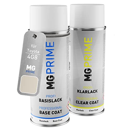 MG PRIME Autolack Sprühdosen Set für Toyota 4G8 Light Beige Metallic Basislack Klarlack Spraydose 400ml MG PRIME Autolack Sprühdosen Set für Toyota 4G8 Light Beige Metallic Basislack Klarlack Spraydose 400ml von MG PRIME