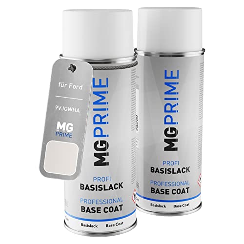MG PRIME Autolack Sprühdosen für Ford 9VJGWHA / PN3KP0 White Platinum Metallic/Arktis-Weiss Metallic Grundlack Basislack Spraydose 400ml MG PRIME Autolack Sprühdosen für Ford 9VJGWHA / PN3KP0 White Platinum Metallic/Arktis-Weiss Metallic Grundlack Basislack Spraydose 400ml von MG PRIME