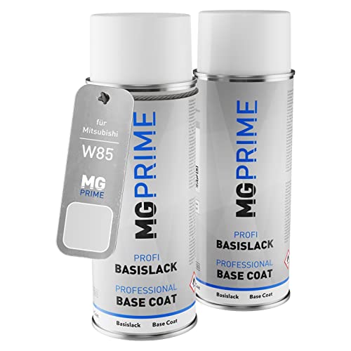 MG PRIME Autolack Sprühdosen für Mitsubishi W85 White Diamond Metallic Grundlack Basislack Spraydose 400ml von MG PRIME