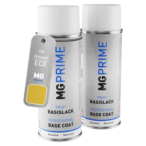 MG PRIME Autolack Sprühdosen für Nissan ECE/YAS Iconic Yellow Grundlack Basislack Spraydose 400ml von MG PRIME