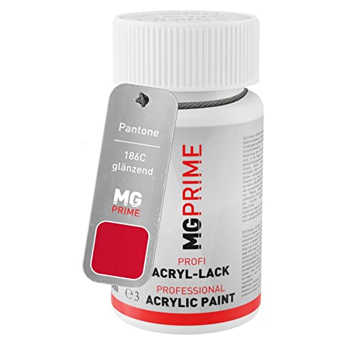 MG PRIME Pantone 186C Red glänzend Lackstift 50 ml schnelltrocknend von MG PRIME