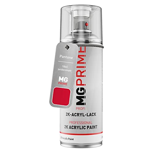 MG PRIME Pantone 186C Red seidenmatt 2K Acryl Spraydose Sprühdose 400 ml schnelltrocknend von MG PRIME