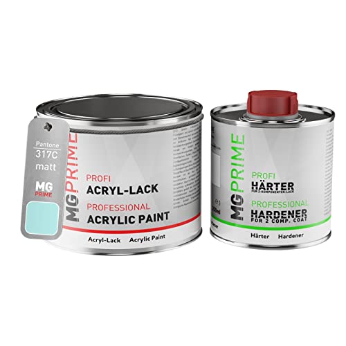 MG PRIME Pantone 317C Blue Acryl-Lack matt 0,75 Liter / 750 ml Dose inkl. Härter von MG PRIME