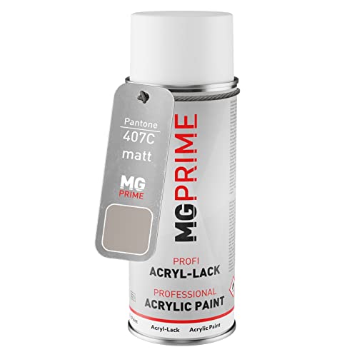 MG PRIME Pantone 407C Grey Spraydose 400 ml matt schnelltrocknend von MG PRIME