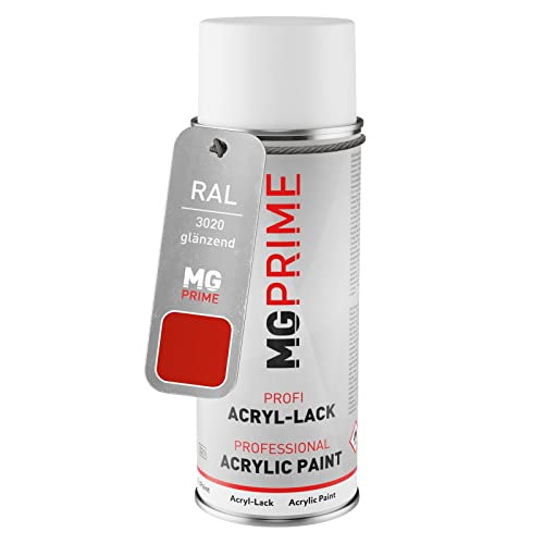 MG PRIME RAL 3020 Verkehrsrot/Traffic red Spraydose 400 ml glänzend schnelltrocknend von MG PRIME