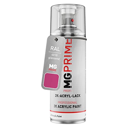 MG PRIME RAL 4010 Tele Magenta/Telemagenta glänzend 2K Acryl Spraydose Sprühdose 400 ml schnelltrocknend von MG PRIME