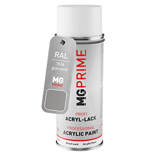 MG PRIME RAL 7036 Platingrau/Platinum grey Spraydose 400 ml glänzend schnelltrocknend von MG PRIME