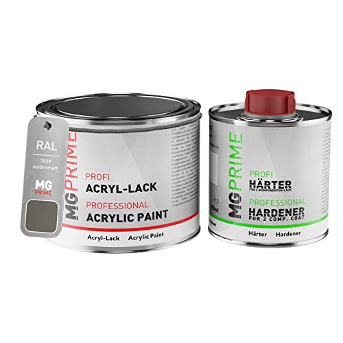 MG PRIME RAL 7039 Quarzgrau/Quartz grey Acryl-Lack seidenmatt 0,75 Liter / 750 ml Dose inkl. Härter von MG PRIME