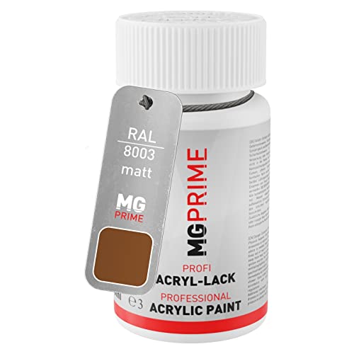 MG PRIME RAL 8003 Lehmbraun/Clay brown matt Lackstift 50 ml schnelltrocknend von MG PRIME